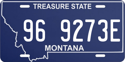 MT license plate 969273E