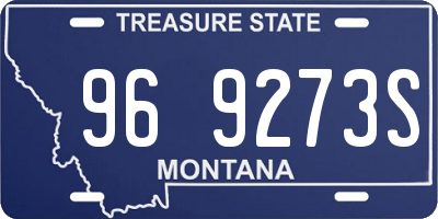MT license plate 969273S