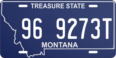 MT license plate 969273T