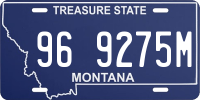 MT license plate 969275M