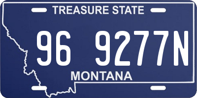 MT license plate 969277N