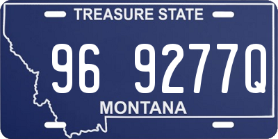 MT license plate 969277Q