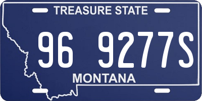 MT license plate 969277S