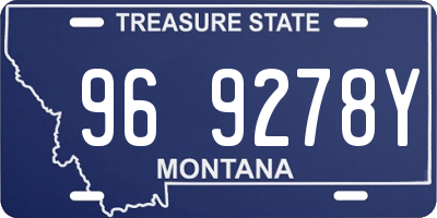 MT license plate 969278Y