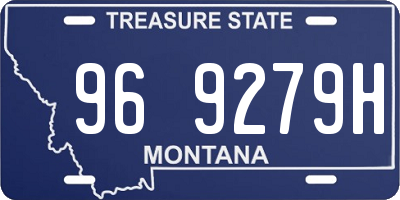 MT license plate 969279H