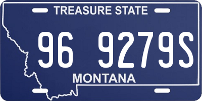 MT license plate 969279S