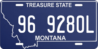 MT license plate 969280L