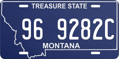 MT license plate 969282C