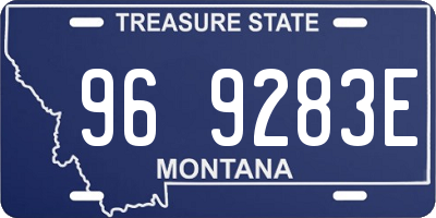 MT license plate 969283E