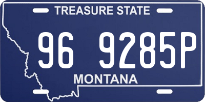 MT license plate 969285P