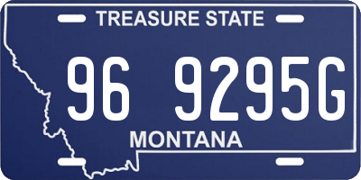 MT license plate 969295G