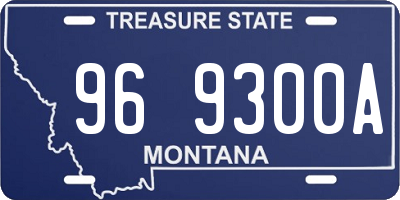 MT license plate 969300A