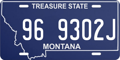 MT license plate 969302J