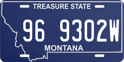 MT license plate 969302W