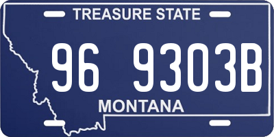 MT license plate 969303B