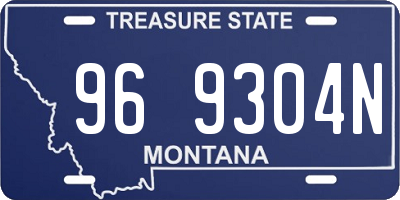 MT license plate 969304N