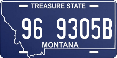 MT license plate 969305B