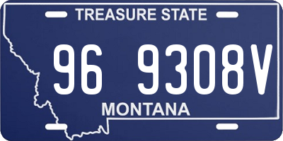 MT license plate 969308V