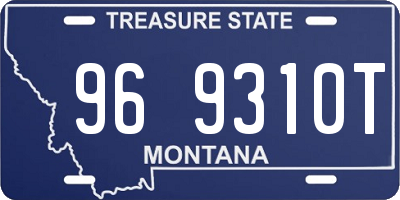 MT license plate 969310T