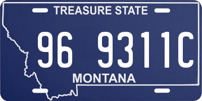 MT license plate 969311C