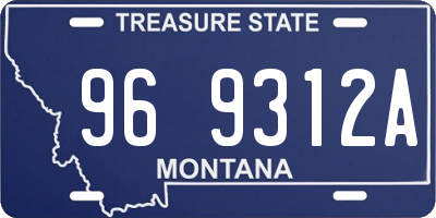 MT license plate 969312A