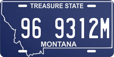 MT license plate 969312M