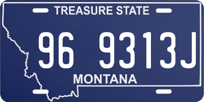MT license plate 969313J