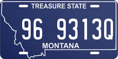 MT license plate 969313Q