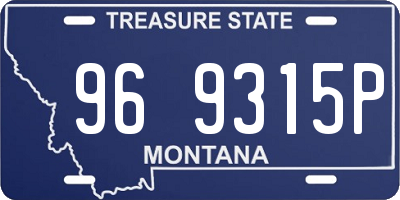 MT license plate 969315P