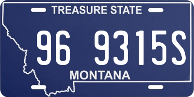 MT license plate 969315S