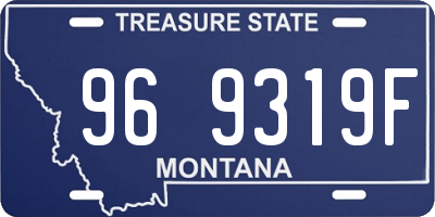 MT license plate 969319F