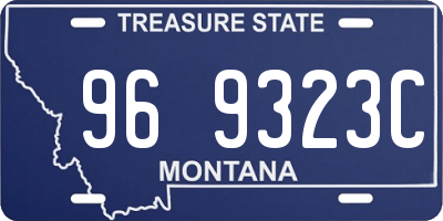 MT license plate 969323C