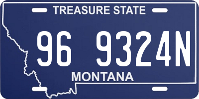 MT license plate 969324N