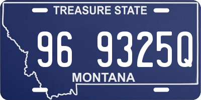 MT license plate 969325Q