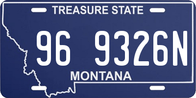 MT license plate 969326N