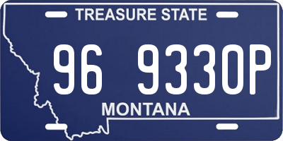 MT license plate 969330P