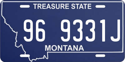 MT license plate 969331J