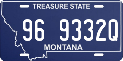 MT license plate 969332Q