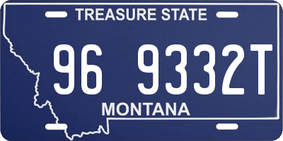 MT license plate 969332T