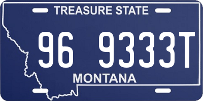 MT license plate 969333T