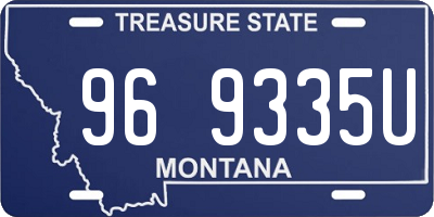 MT license plate 969335U