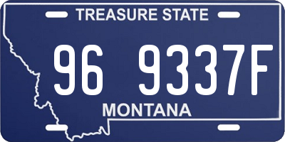 MT license plate 969337F