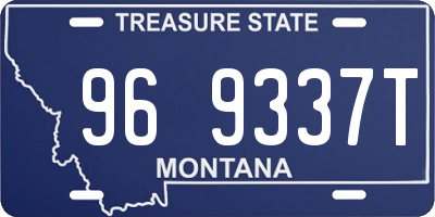 MT license plate 969337T