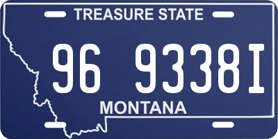 MT license plate 969338I