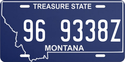 MT license plate 969338Z