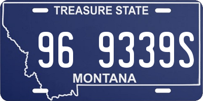 MT license plate 969339S