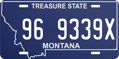 MT license plate 969339X