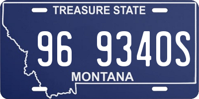 MT license plate 969340S