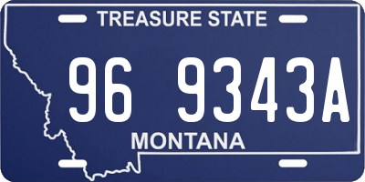 MT license plate 969343A