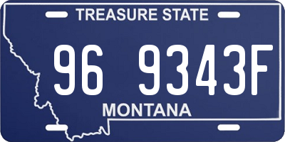 MT license plate 969343F